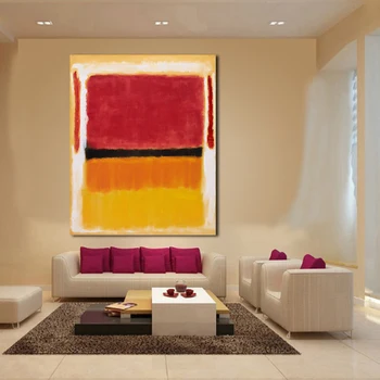 

JQHYART Mark Rothko Classical Oil Painting Wall Art Picture Home Decor Living Room Modern Canvas Print No Frame