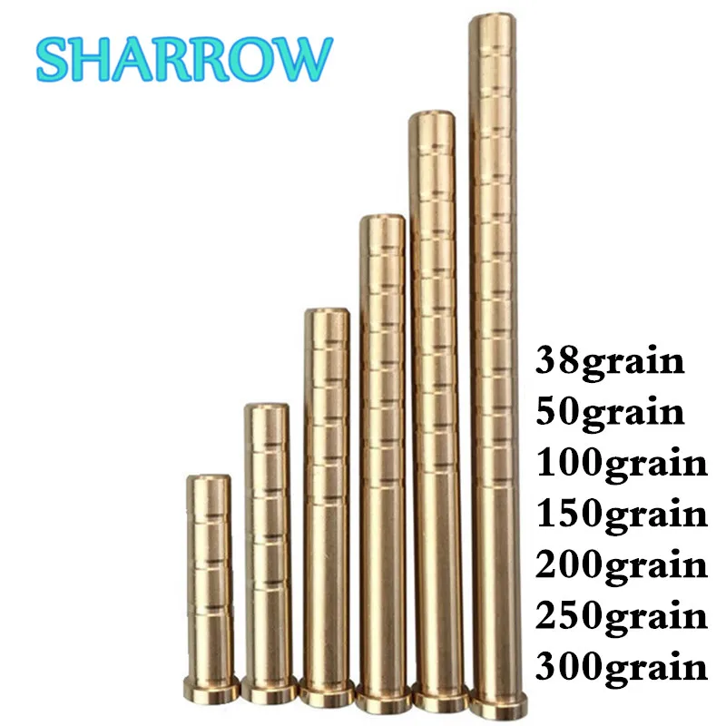 12pcs Arrow Insert Brass Copper Base Fit ID6.2mm OD7.6mm Arrow Shaft For Arrow Outdoor Shooting Training Archery Accessories
