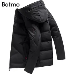 Batmo 2018 Новое поступление Зима Высокое качество 90% белая утка вниз куртки с капюшоном мужские зимние мужские, плюс-Размер M-3XL YR0827