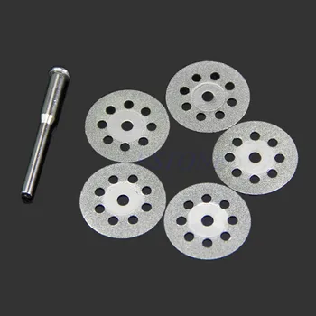 

6pcs/set Carbon Steel Circular Saw Blade Rotary Tool For Dremel Power Tool Set Wood Cutting Discs Drill Mandrel Cut Mar10-0