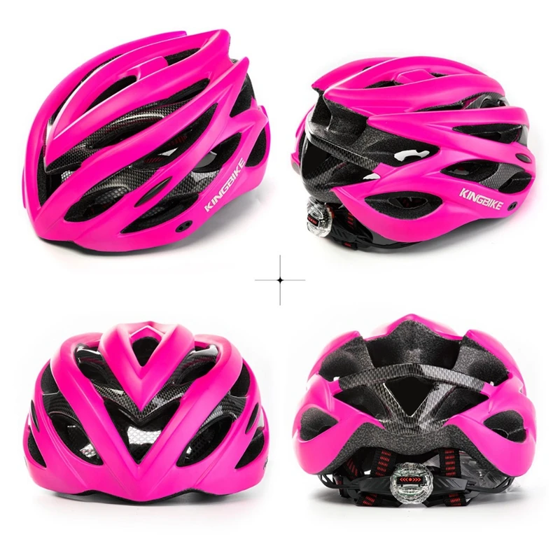 KINGBIKE Cycling Helmet Women Men Bicycle Helmet Road Mountain With Back Light MTB Bike Helmet Red Blue Titanium Casco Ciclismo