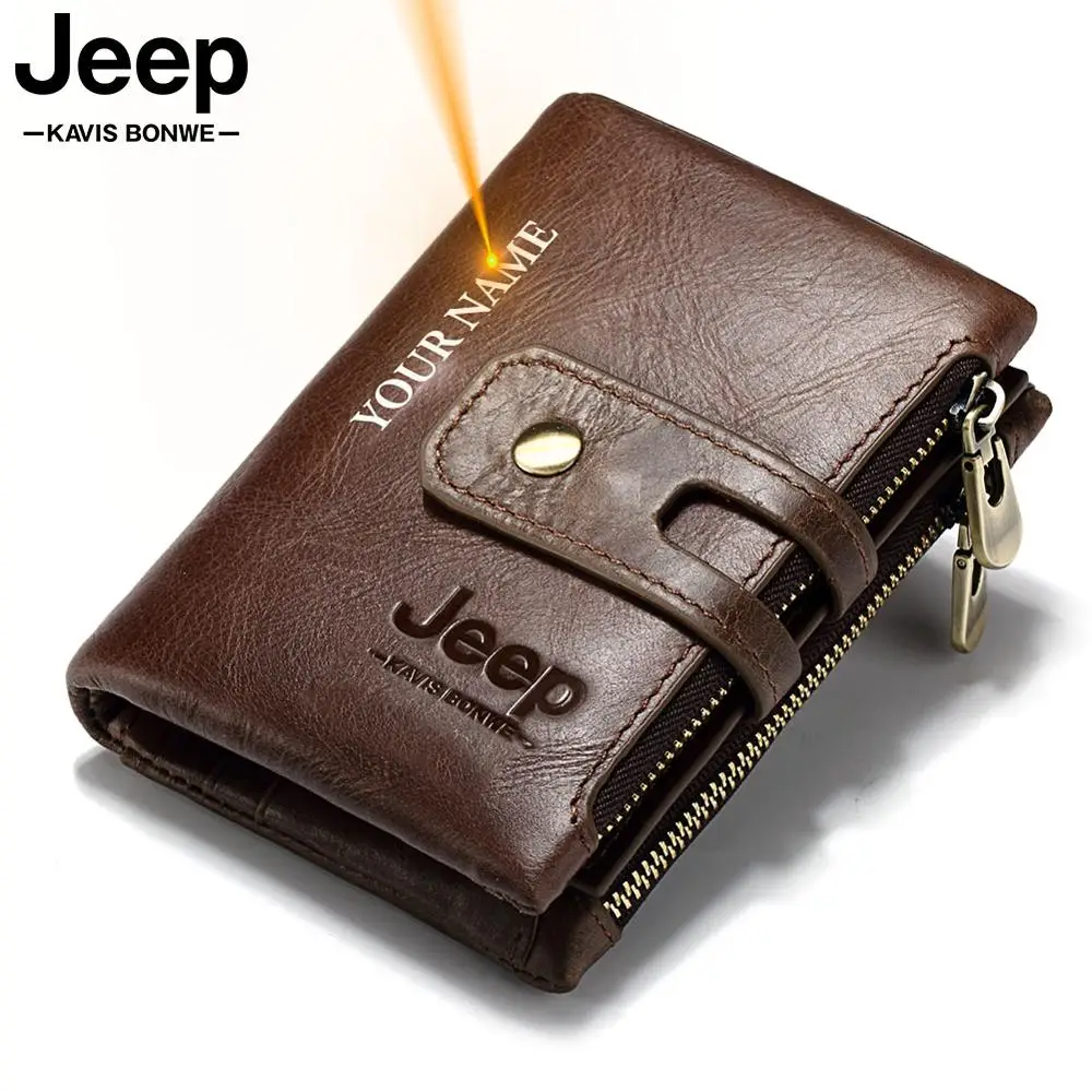 

Free Engraving Gift Genuine Leather Men Wallet Coin Purse Small Mini Card Holder PORTFOLIO Portomonee Male Name Pocket Hot Sale
