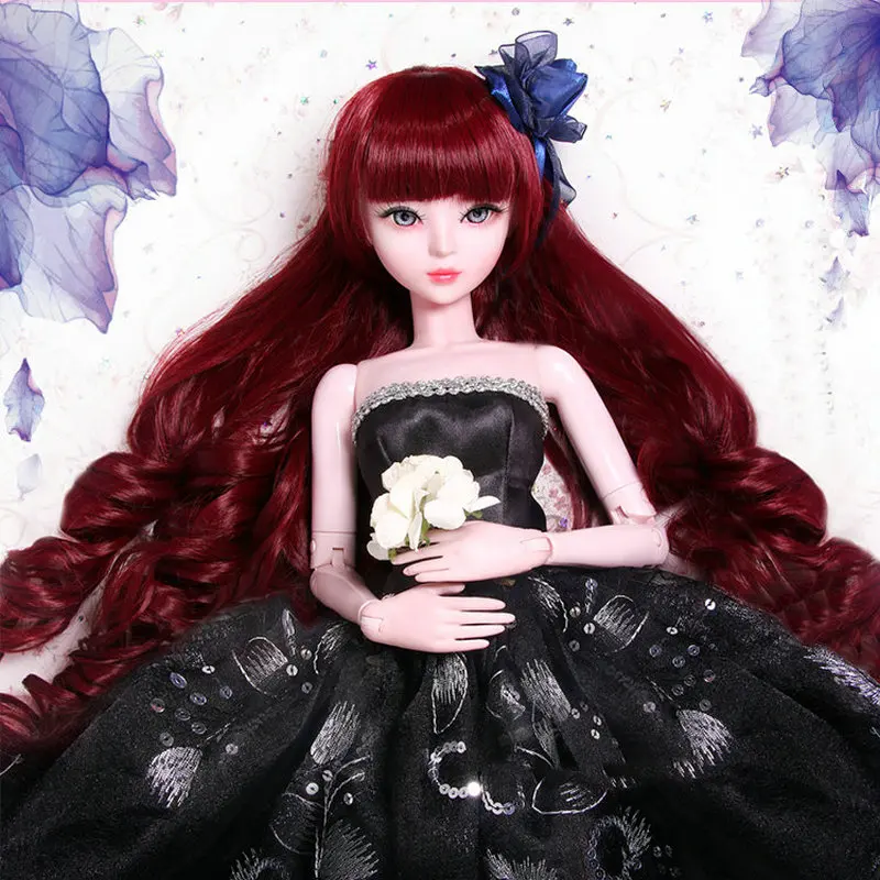 60 см длинное платье для верховой езды куклы невесты ручная работа 1/3 Bjd кукла