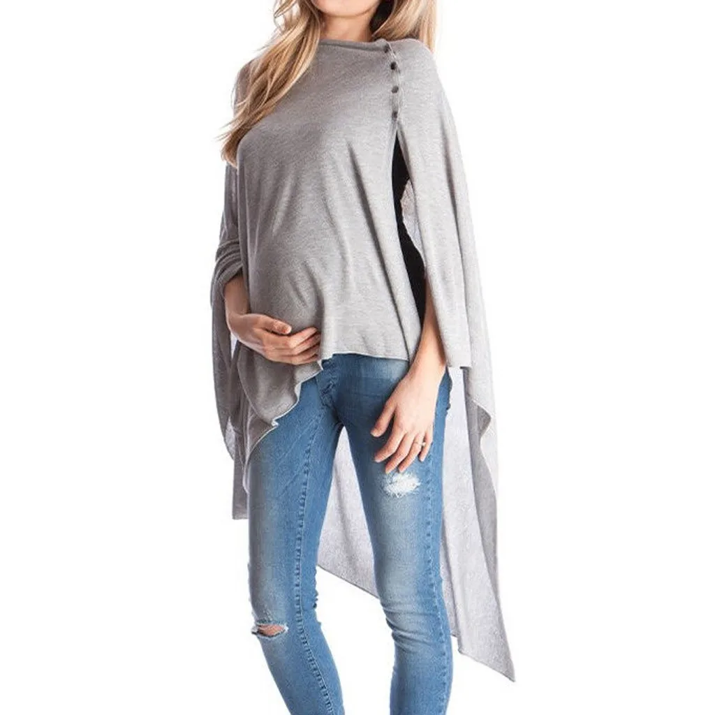 Women Maternity Breastfeeding Tee Nursing Top Solid Long Sleeve T-shirt breastfeeding t shirt breast feeding top
