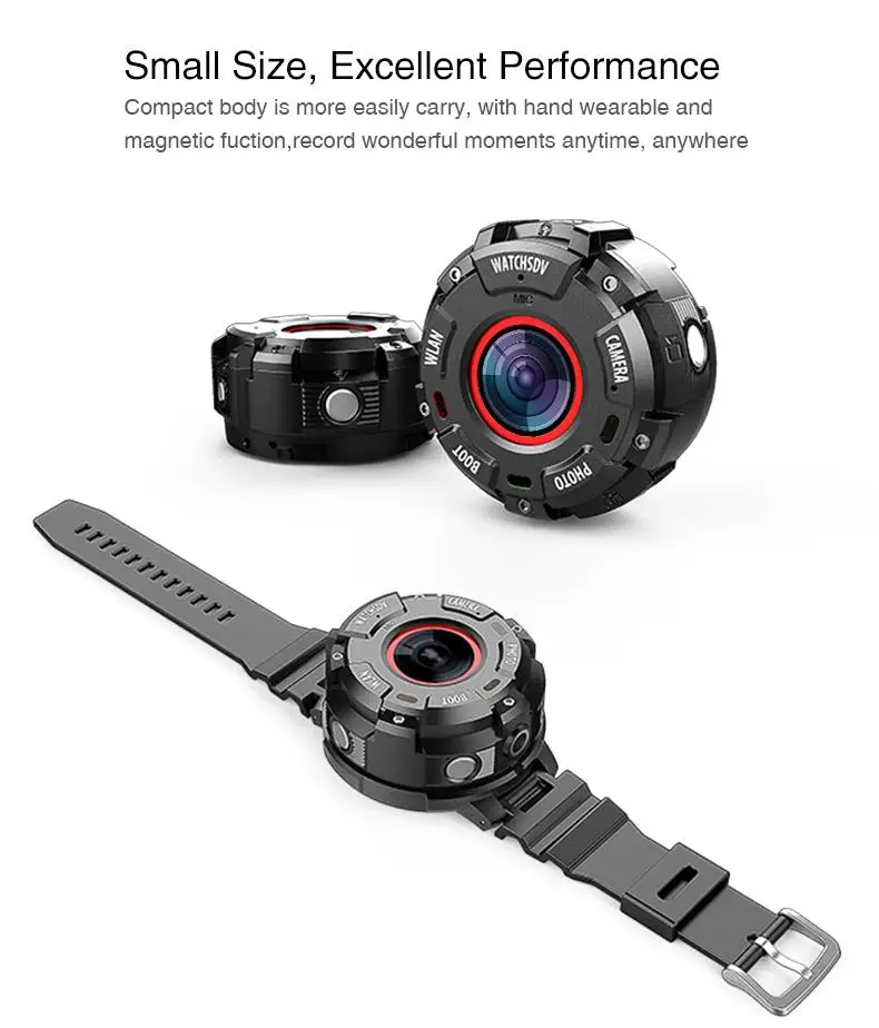 Motion Camera Outdoor Wifi Smart Watch S222 Round Screen IP68 Waterproof Dustproof Drop-proof Smart Wristband d20