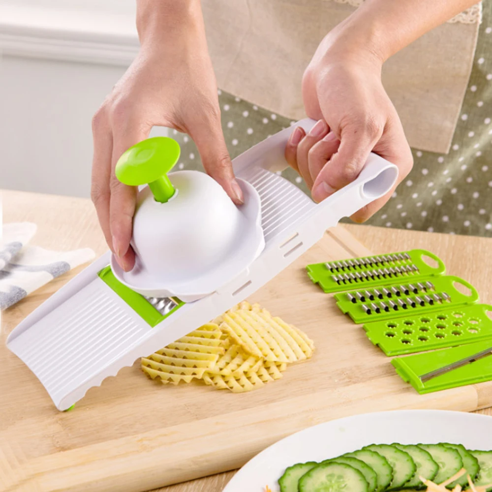 New Grater 7 in 1 Adjustable Slicer Multifunction Peeler Stainless Steel Blades Vegetable Home Kitchen Accessories | Дом и сад