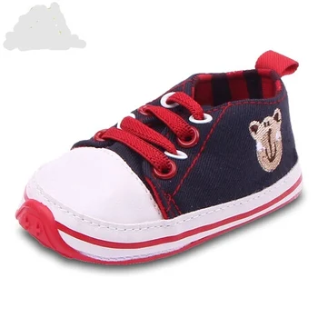 

First Walkers baby shoes baby girl's boy's canvas first walkers size 1 2 3 quality 2017 lace-up whole sale soft outsole hot new