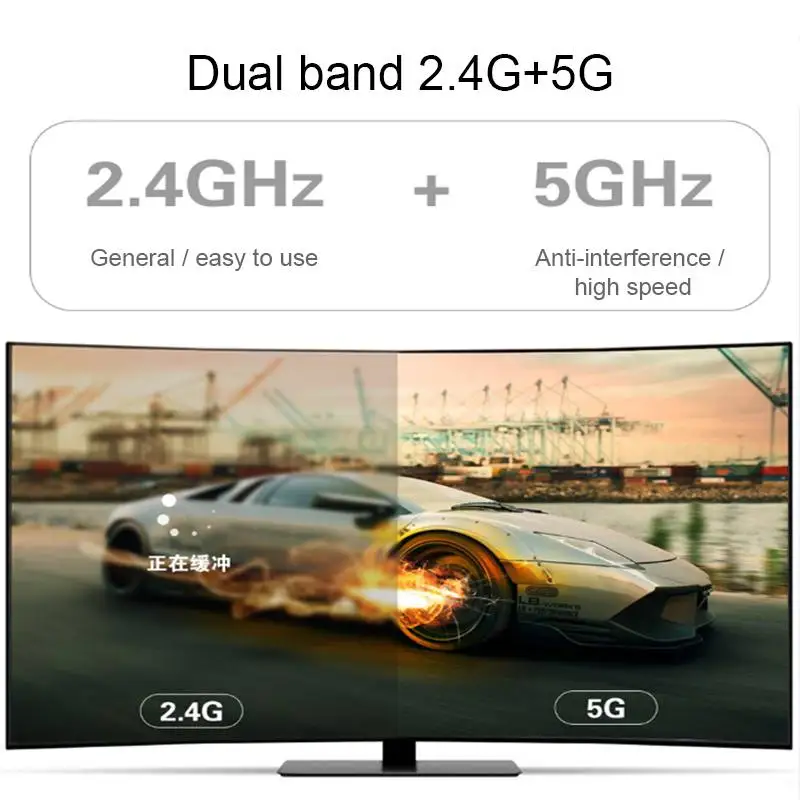 Кабель HDMI USB беспроводной экран 2 4 ГГц + 5 двухдиапазонный Wi Fi