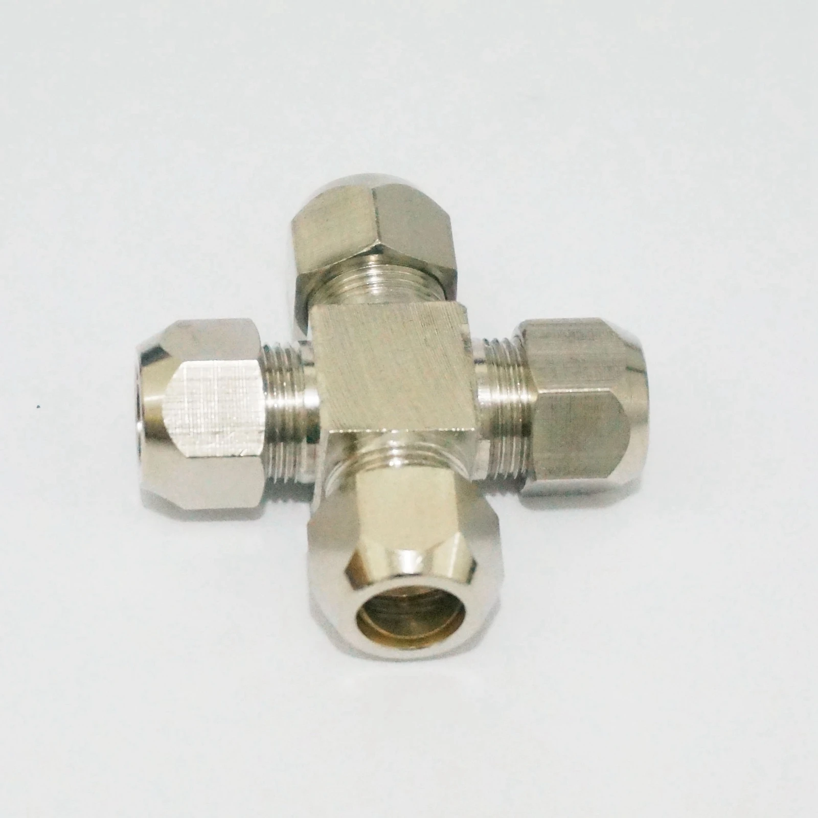 Corss 4 Ways Brass Fit 10mm OD Tube Coupler Adapter Connector Compression fitting For Tubing | Обустройство дома