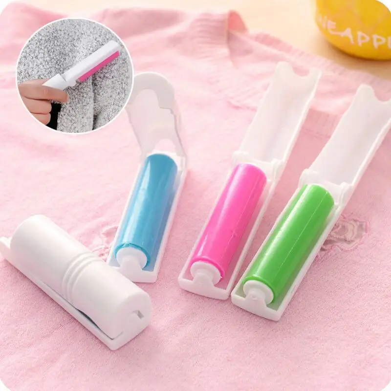 Portable Anti Static Dust Roller Dust Collector Cleaning Brush Double sides sweater Sticky Wool