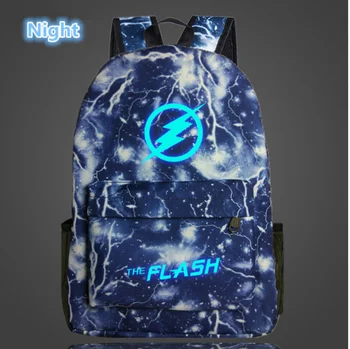 

Super Hero Flash Night Luminous Backpack School Bags for Boys and Girls Schoolbags for Teenagers Bagpack Satchel Travel Bags