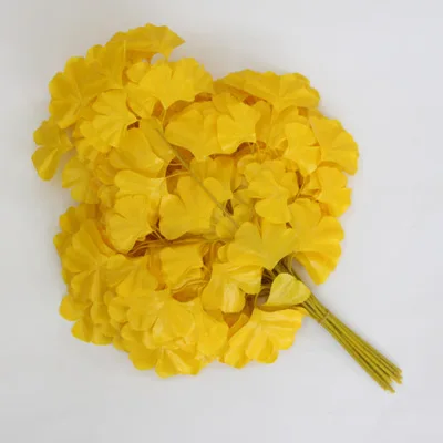 Новые искусственные листья 60 см желтые Gingko украшение для свадебной вечеринки