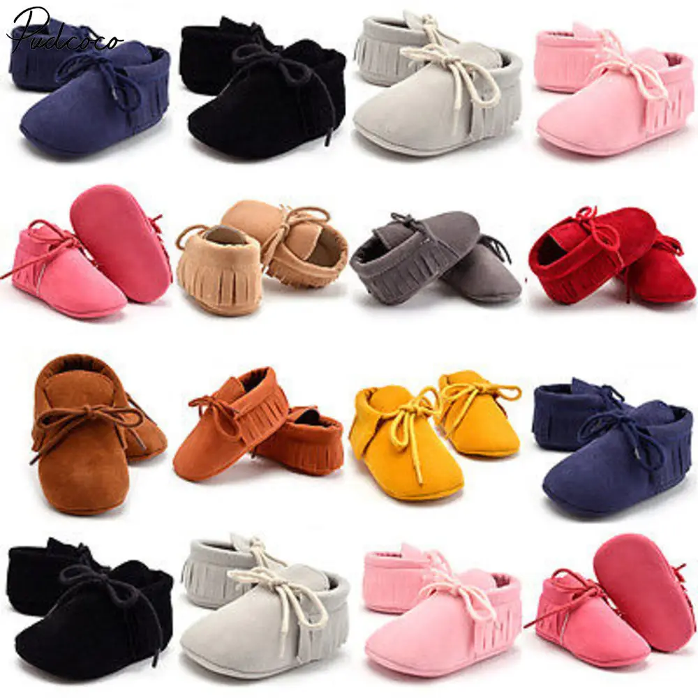 

Helen115 Baby Infant Toddler Shoes Boots Cute Boys Girls Soft Sole Tassels Walking Shoes 0-18M