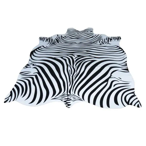 140X200cm Large Size Zebra/Cow Carpet PU Velvet Imitation Leather Rugs Animal Skins Natural Shape Carpet Decoration Mat