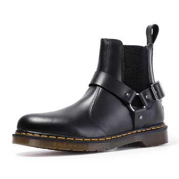 

35-48 New Brand Leather Ankle Boots Autumn Winter Women Men's Boots White Motorcycle Boots Outdoor Working Snow Boots Men Shoes