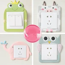 Креативные милые Мультяшные наклейки на розетку, декоративные светящиеся переключатель на стену с наклейками, водонепроницаемые наклейки на стену-128