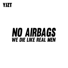Yjzt 16 cm * 5 cm sem airbags nós morremos como homem real adesivo decalque engraçado carro vinil preto/prata C11-0681
