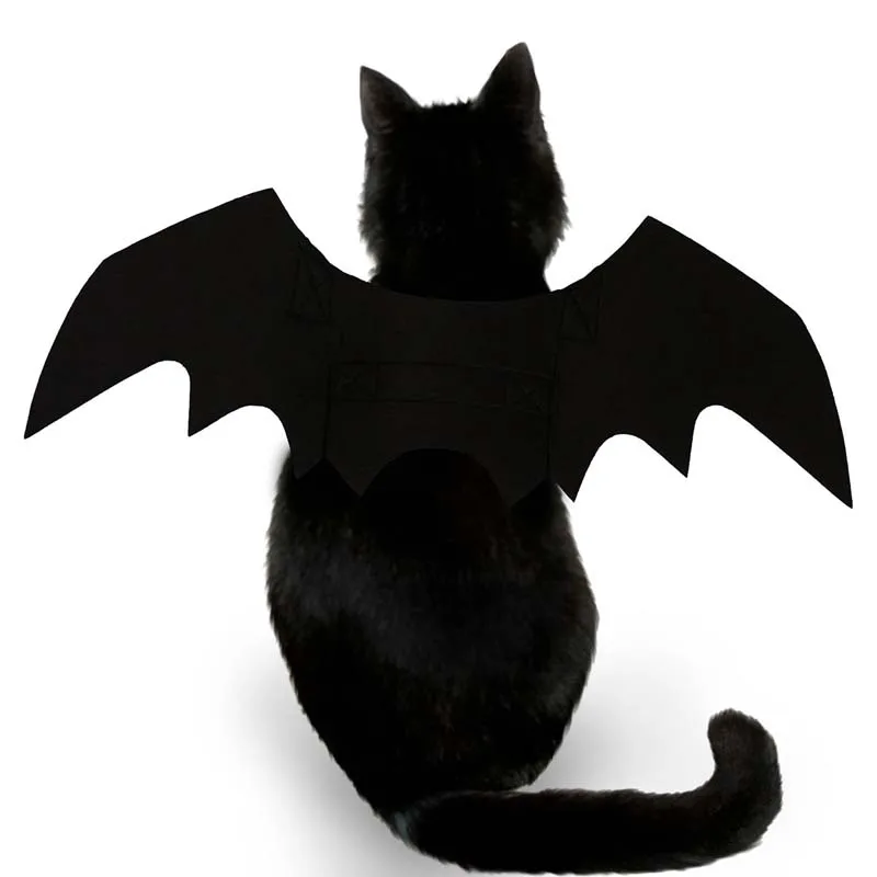 Хэллоуин для домашней Собаки Cat крыло летучей мыши костюм щенок котята Черный чувствовал крыло летучей мыши для Хэллоуина вечерние