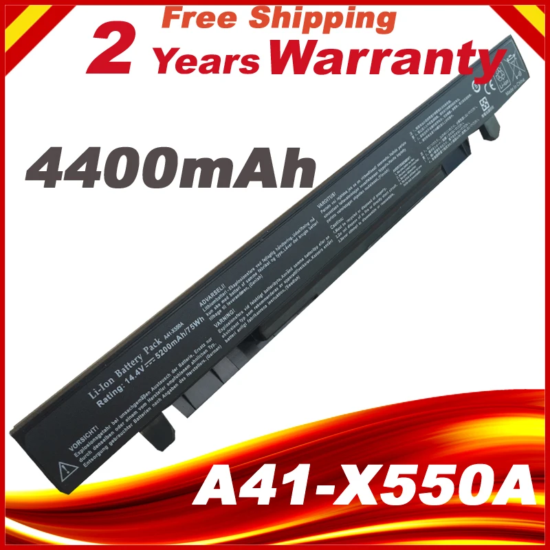 4400mAh 14,8 V Аккумулятор для ноутбука ASUS A41-X550 A41-X550A X550 A450 A550 F550 F552 K450 K55 0 P450 P550 R409 R510 X450 8 ячеек