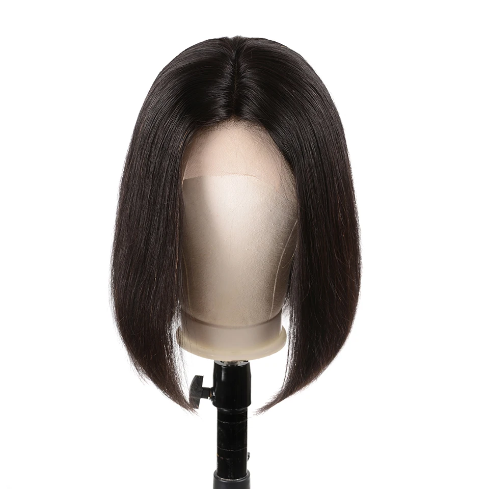 Синтетические волосы на кружеве парики из натуральных волос прямые перуанские волосы, парик Синтетические волосы на кружеве с закрытием короткий бесклеевой Синтетические волосы на кружеве парики из натуральных волос