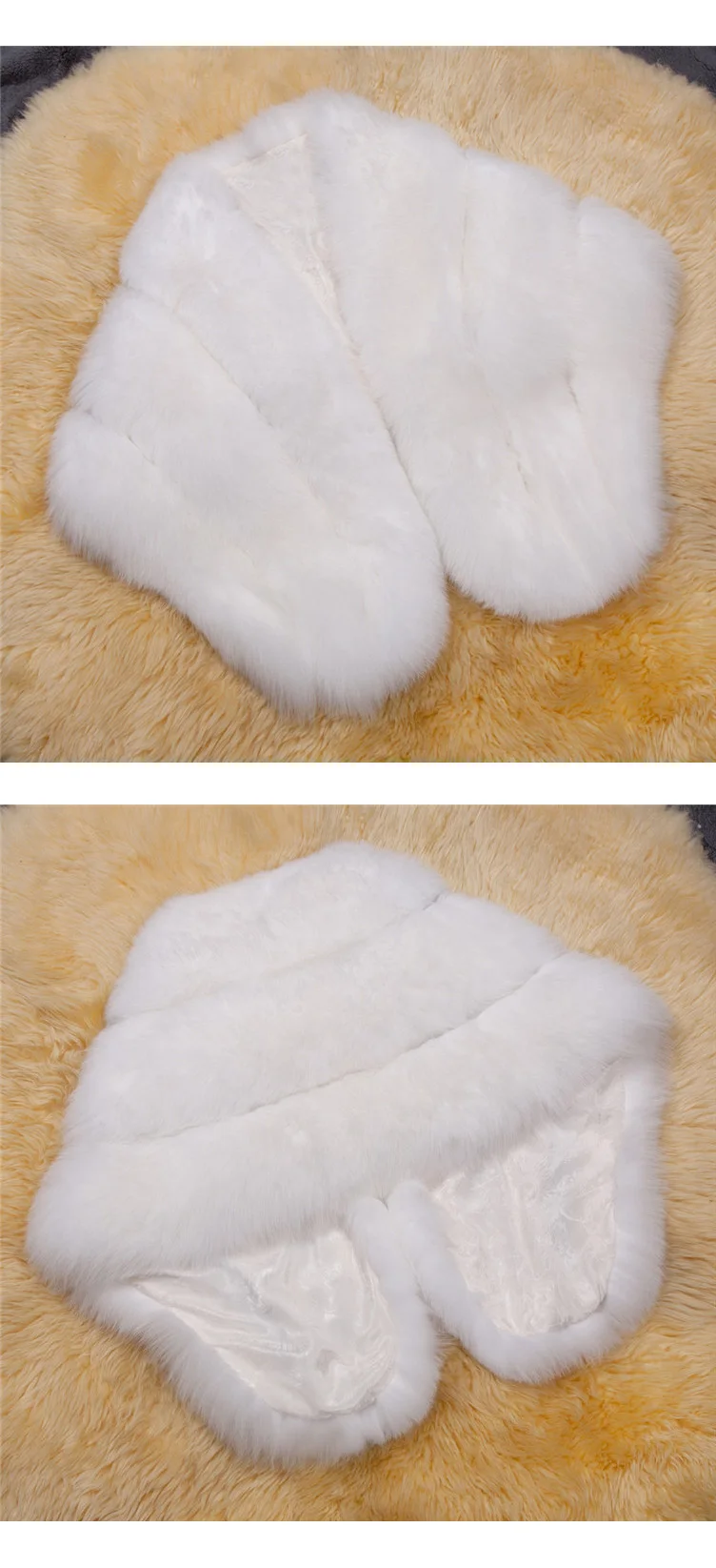 2018 Hcyo   Korean version of the imitation of rabbit fur shawl imitation water mane fur grass cloak vest women's coat (11)