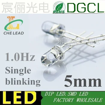 

1.0Hz Single blinking 5mm Bright LEDs Bulb 60 times/min Warm white/Red/Green/Blue/Yellow/White/Pink LED Lamp flash LED LIGHTING