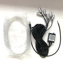 Автомобильные RGB волоконно-оптические атмосферные лампы с дистанционным управлением/управлением через приложение автомобильный интерьерный светильник, декоративный светильник, дверная панель, Новинка