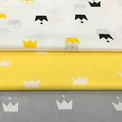 100% хлопок ткань саржевого северные ветра Корона со звездами ткани для DIY детские постельные принадлежности кроватка лист подушки одежда