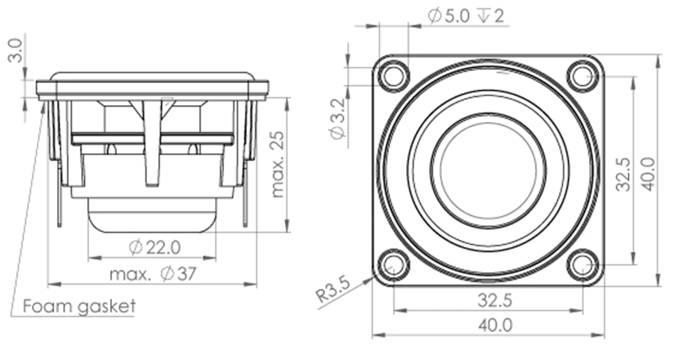 HF-070 HiFi динамик s 1,5 дюймов литой каркас шасси Неодимовый полный Rang динамик/FR040WA01/4hom 84dB