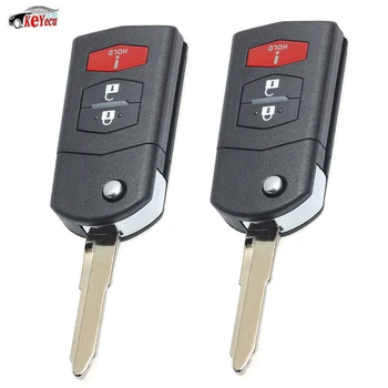 

KEYECU 2 Pcs New Keyless Entry Remote Key 3 Button 313.8MHz 4D63 Chip for Mazda CX-9 CX-7 3 5 6 RX8 FCC ID: KPU41788