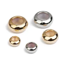 20pcs/lot Copper 6 8 10mm Stopper Rondelle Spacer Beads with Rubber Inside with 1 2 3mm Big Hole for DIY Jewelry Making Finding 20pcs/lot Copper 6 8 10mm Stopper Rondelle Spacer Beads with Rubber Inside with 1 2 3mm Big Hole for DIY Jewelry Making Finding