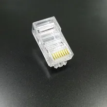 100 шт. Cat5 RJ45 8P8C сетевой кабель с украшением в виде кристаллов разъем 8Pin обжимной модульный разъем