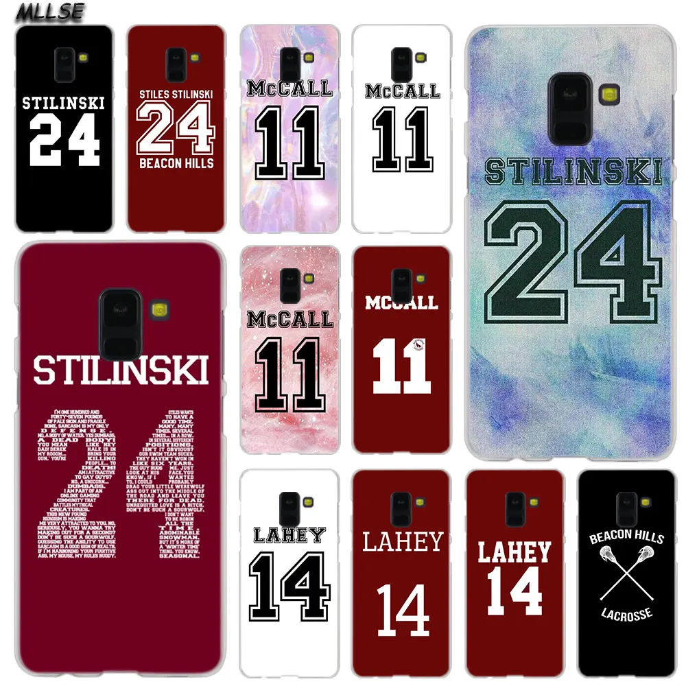 

MLLSE Teen Wolf 24 14 11 number Fashion Case Cover for Samsung Galaxy A6 A8 Plus A9 A7 2018 A5 2016 2017 A6S A9Star Note9 8 5 4