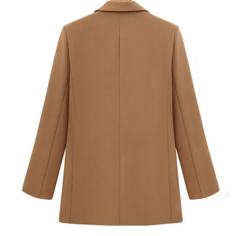 Office Lady Blazer Female Long Sleeve Turn-down Collar Women's Suit 2019 New Elegant Jackets Solid Color Coats