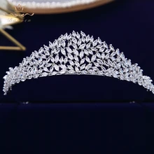 Bavoen, сверкающие циркониевые свадебные диадемы, короны в Европейском стиле, свадебные ободки для волос, Кристальные аксессуары для волос невесты, украшения для волос на выпускной