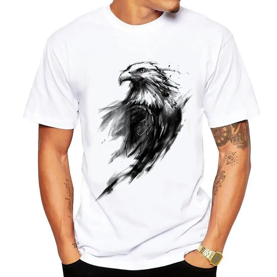 

Summer Casual Men's T-Shirt Funny Print Eagle Eye T-Shirt Brand Fashion T Shirt Men Short-Sleeve Top Tee Shirt Homme Size 5xl