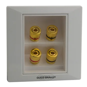 

86 size new style 4 ports banana sound box speaker wall plate
