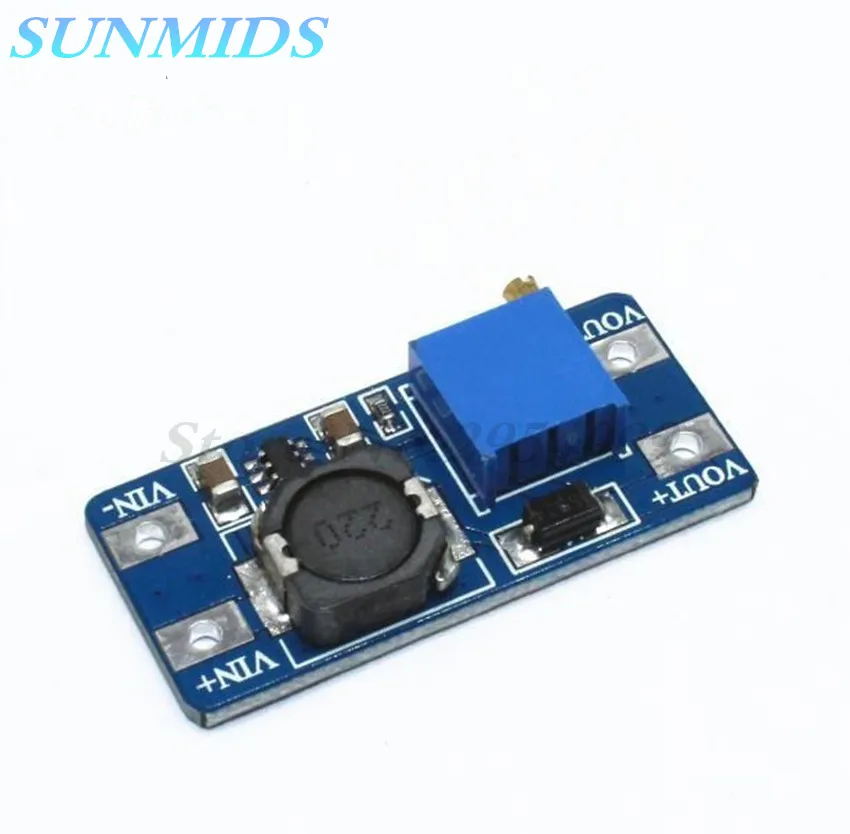 

1pcs MT3608 2A boost plate DCDC boost module 2-24V up 5/9/12/28V adjustable