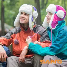 Дети для взрослых Лыжный спорт термо Россия ушанка стиль Trapper шапочки с наушниками шляпа бомбер