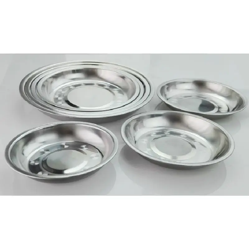 Stainless Steel Bowls Metal Bowl 15 25cm Disk Round Plate Restaurant