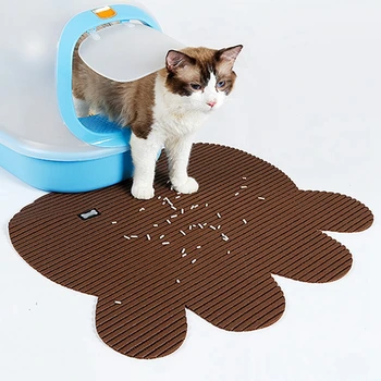 

Cat Feeding Mat Waterproof Honeycomb Sifting Pad Protect Floor Carpet Eco-friendly EVA Foam Trash Pad