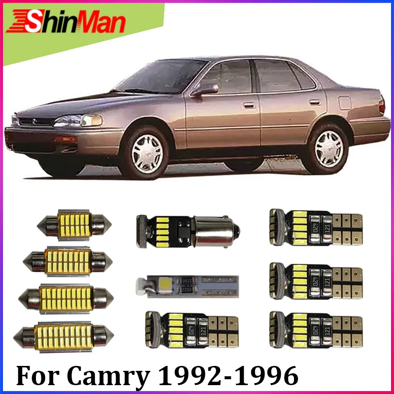

ShinMan10x Error Free Reading light Car Light Interior light LED kit For Toyota Camry LED Interior Package1992-1996 Accessories