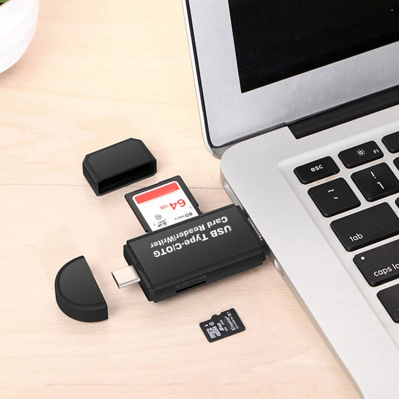 2 в 1 USB 3,0 OTG кардридер SD Micro SD TF смарт-карта памяти type-C адаптер конвертер для ноутбука кардридер SD кардридер