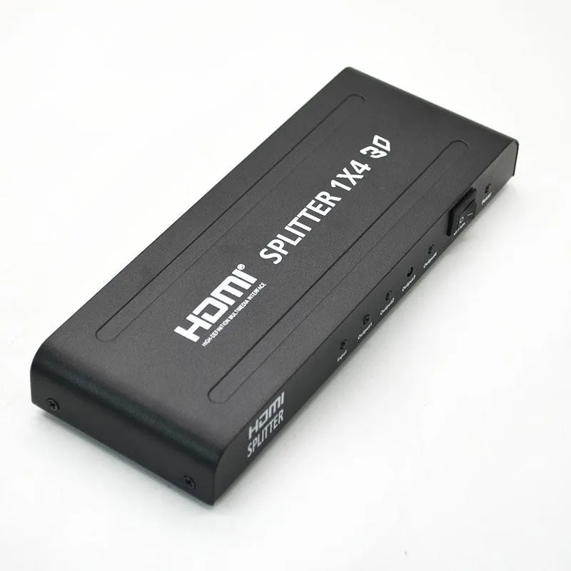 Full HD1080p HDMI splitter 1X4 Home Video split with power adapter Support 3D/4K*2K deep color 48bit Blue-Ray in Safe package_1
