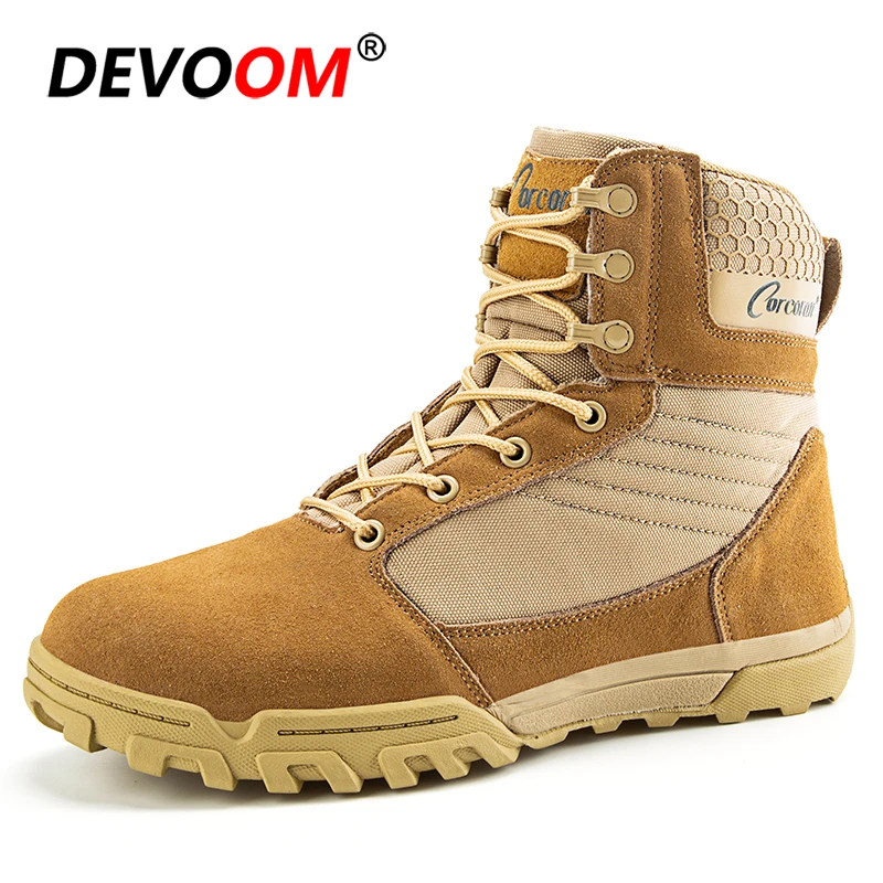 Soldier Mens Combat Waterproof Army Military Tactical Boots Hiking Walking Shoes