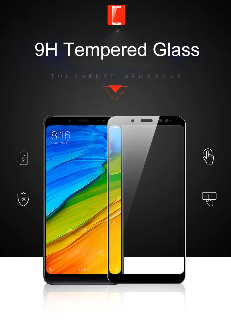 Защитная пленка для экрана Xiaomi Redmi Note 5 из закаленного стекла с полным покрытием Xiomi Redmi Note5 Pro Note5