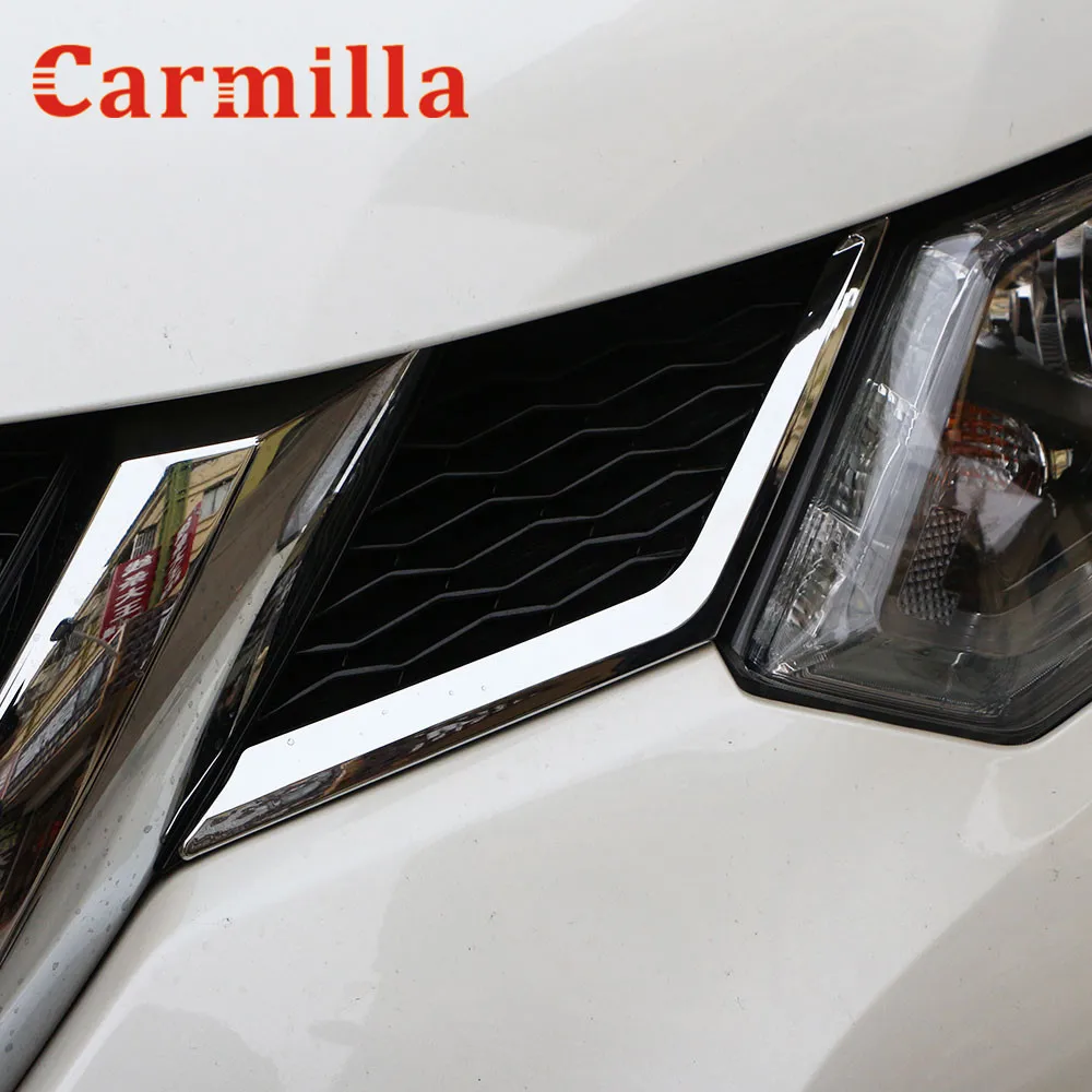 Carmilla ABS Хромированная Автомобильная передняя решетка защитная накладка наклейка