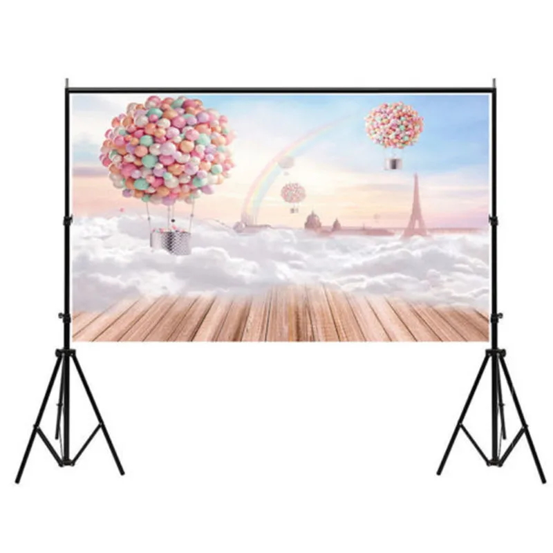 

7X5FT Balloon Board Rainbow Photography Background Backdrop Wedding Baby Children Studio Photo Props Photobooth Props 2.1mx1.5m