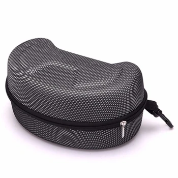 

Portable Ski Glasses Case with Zipper Snow Goggles Holder Box Black Hard Case Snowboard Hot