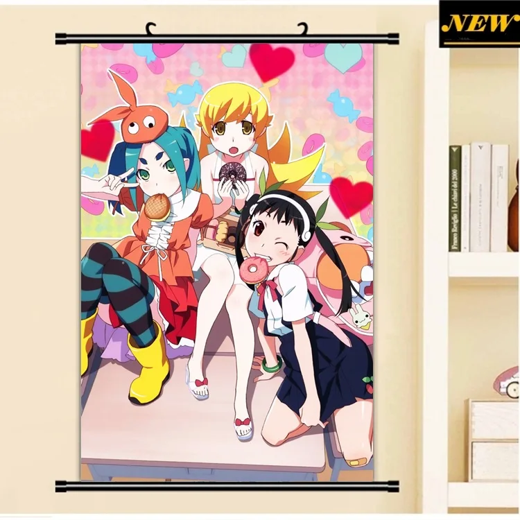 40X60 см Monogatari история Bakemonogatari верблюжья лапка лоли мультфильм аниме стены